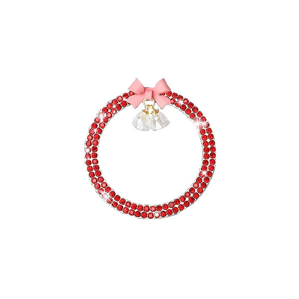 Decorative rhinestone bow bell car start switch button trim
