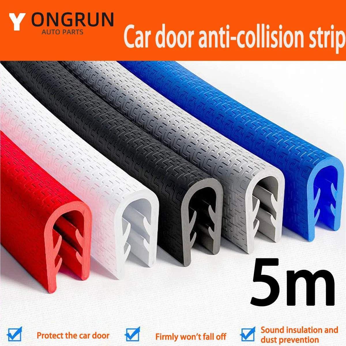 5m U-Shaped Door Anti-Collision Sealing Strip