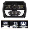 A square LED headlight assembly with an integrated turn signal and reflector lens.