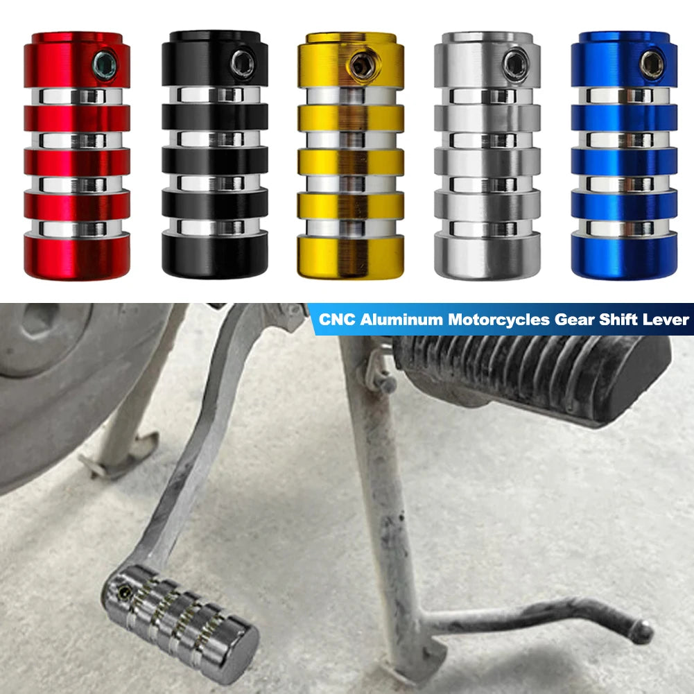Set von CNC-Aluminium-Motorrad-Schalthebeln und Fußpads in verschiedenen Farben