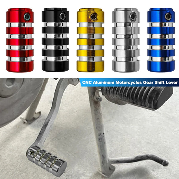 Set of CNC aluminum motorcycle gear shift levers and foot pads in various colors