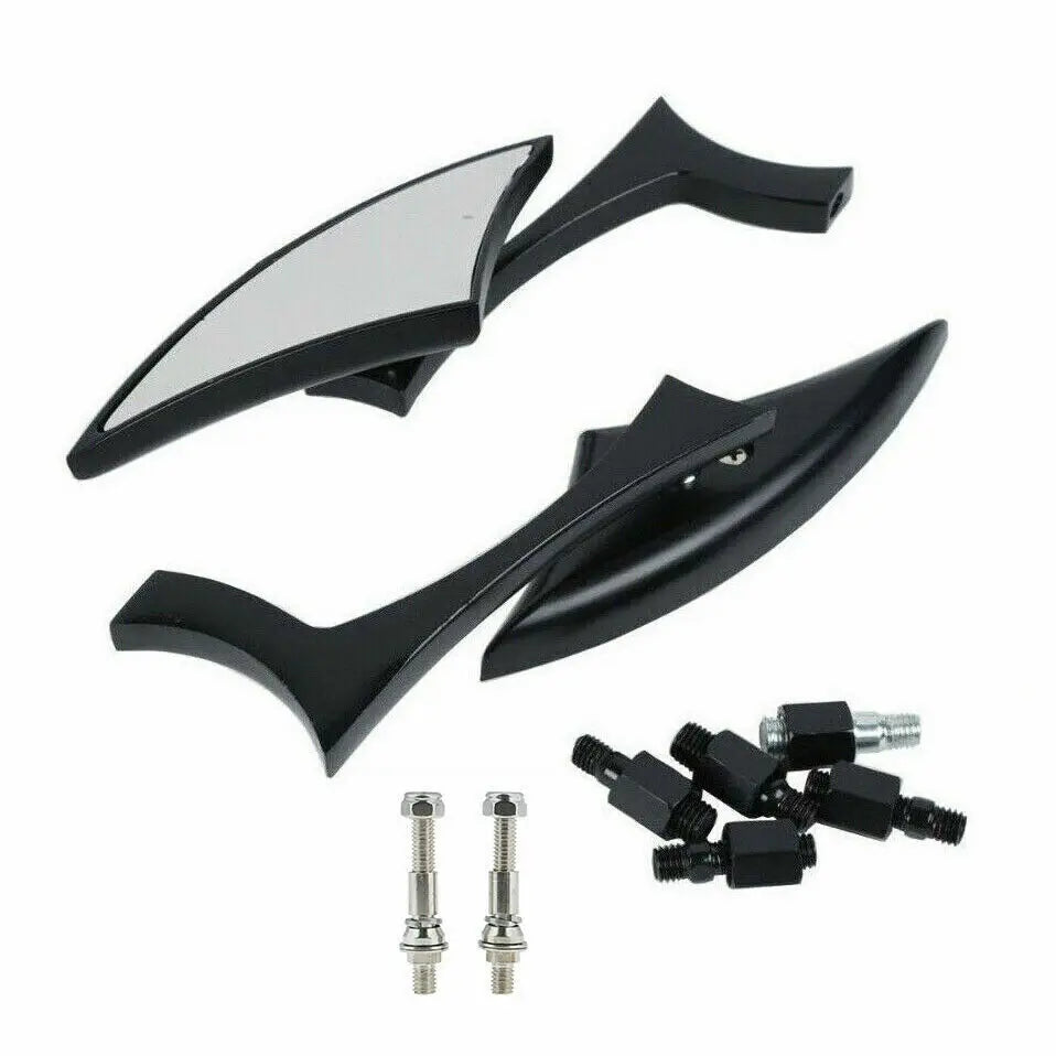 Espejos laterales ajustables negros para motocicletas Harley Sportster y cruiser con hardware de montaje