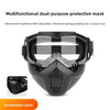 Black multifunctional dual-purpose protective mask with a breathable valve and checkered design