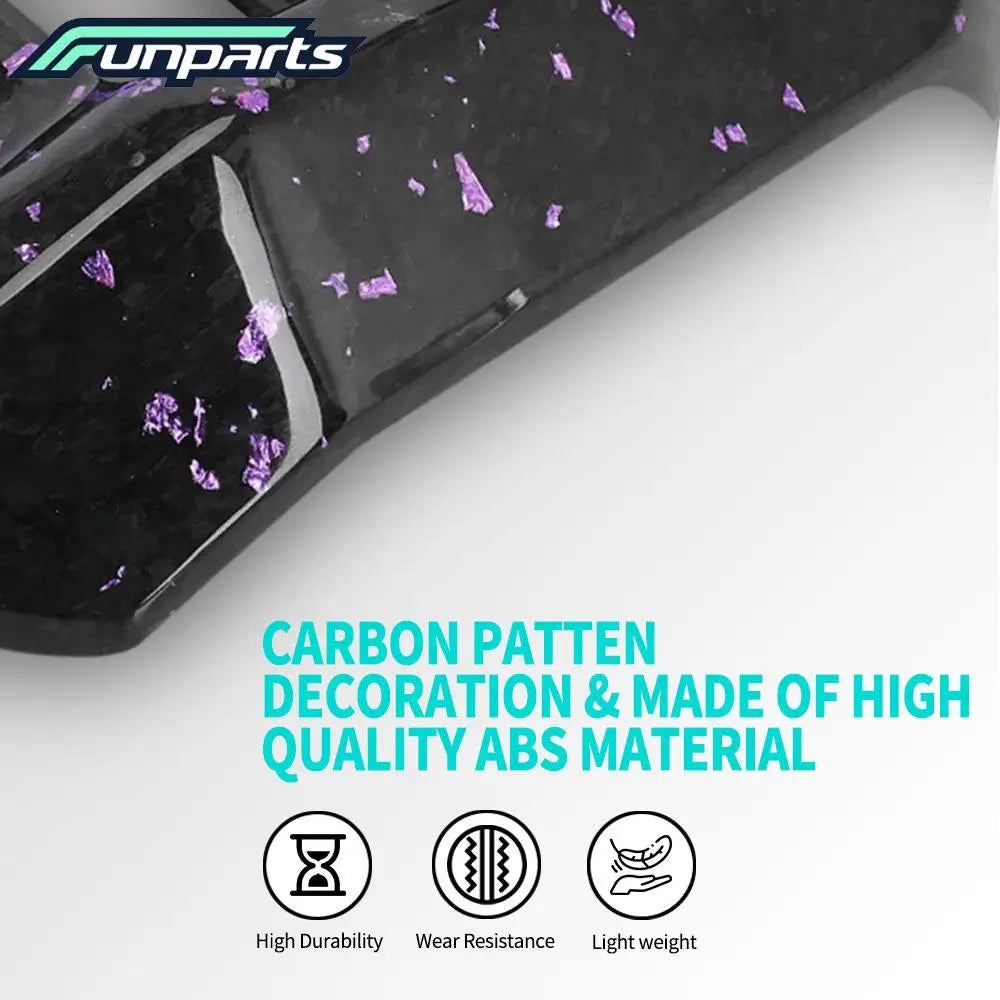 Decoración de patrón de carbono negro y material ABS de alta calidad para cubierta del compartimento de la batería de una mot