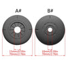 Two black car windshield debris protector sleeves labeled A# and B#, showing their dimensions.