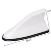 White carbon fiber look roof mount antenna with dimensions 16cm long and 7cm high