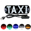 LED taxi indicator light featuring the word TAXI on a black panel with various color options.
