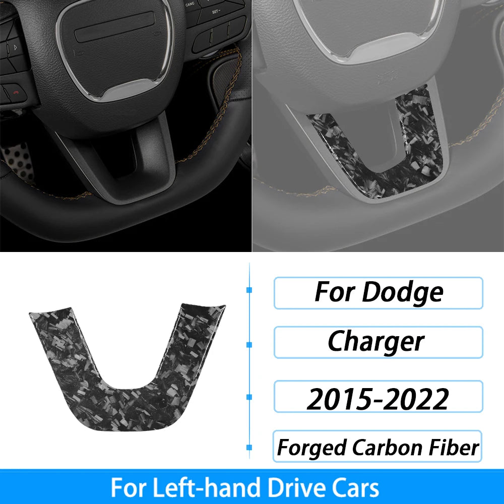Calcomanías de fibra de carbono forjada para el interior del Dodge Charger