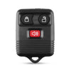 Black universal remote car key transmitter with three buttons including a lock icon and a speaker button
