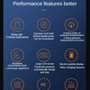 A graphic listing 9 reasons to choose a product for better performance features like endurance, pressure measurement accuracy