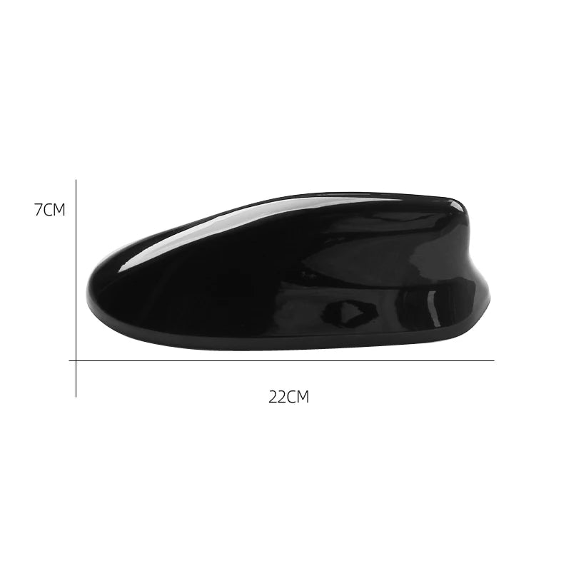 Black shark fin roof antenna cover for a Honda Accord, shown from the side.