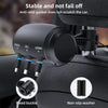 Black retractable car headrest charging cable with a fixed buckle and non-slip washer.