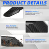 Close-up view of a black carbon fiber motorcycle fender for e-bikes showing texture and durability