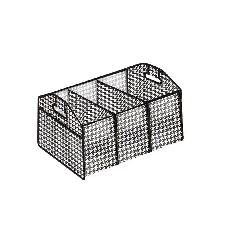 Sac organisateur universel noir pour coffre de voiture à compartiments multiples.