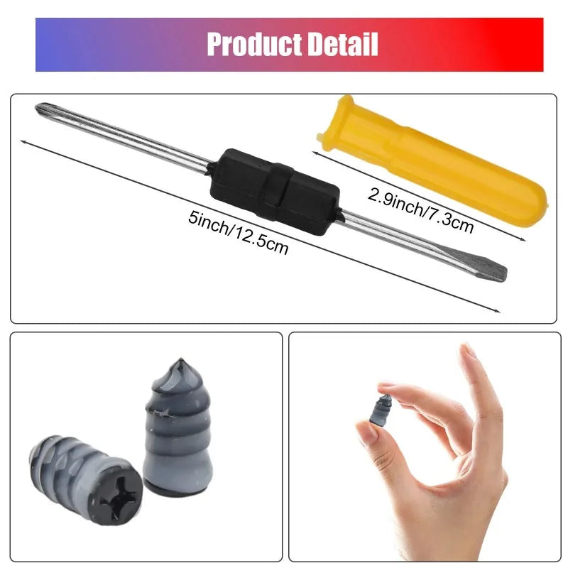 Werkzeugset zum Reifenpanne-Reparieren inklusive Flicken und Reparaturkit
