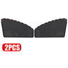 A pair of black magnetic car window sunshades.