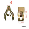 Four brass dashboard retainer clips with dimensions 4mm, 11.1mm, and 18.1mm shown.