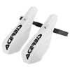 Kit de protection universel pour guidon de moto blanc avec quincaillerie de montage noire