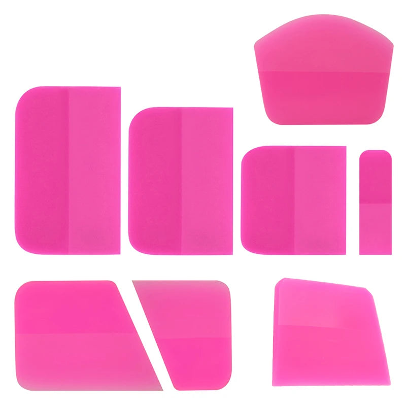 Pink anti-scratch PPF squeegee tool for window tinting and film installation