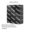 A stack of ten black heavy duty double-sided adhesive pads, measuring 50mm thick.