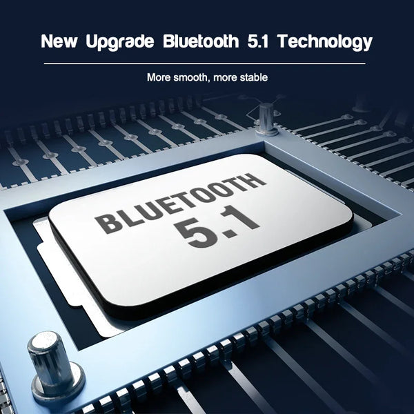 A close-up view of a Bluetooth 5.1 module mounted on a circuit board for a motorcycle helmet system.