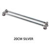 A pair of 20cm silver universal adjustable bumper lip splitter rods.