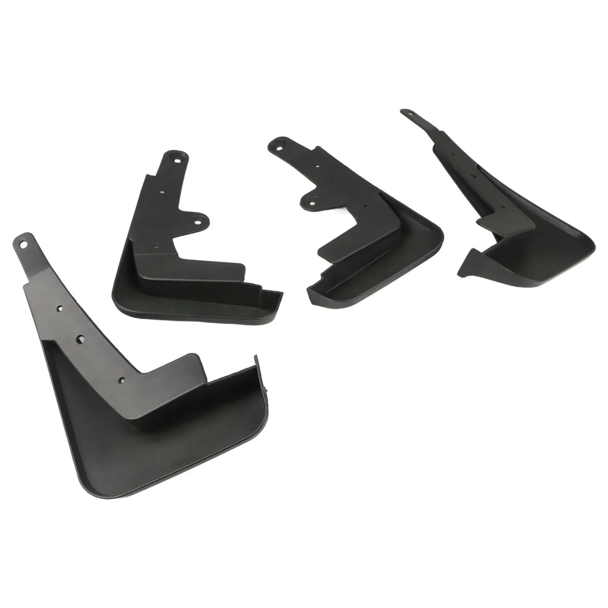 Ensemble de cache-boue noirs pour un véhicule Mazda CX-30.