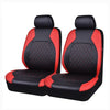 Black and red full coverage PU leather car seat covers with headrests