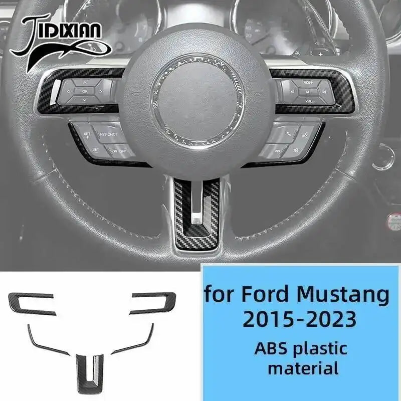 Carbon fiber trim piece for Ford Mustang 2015-2023 interior decoration kit