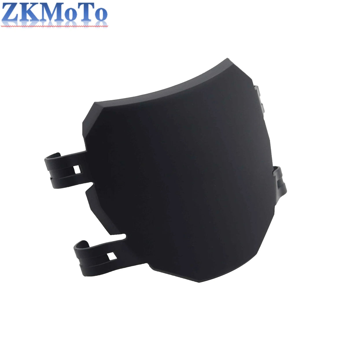 Soporte para matrícula universal de motocicleta negra con soportes de montaje.