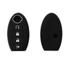 Black silicone cover for a universal car key fob, showing the internal components.