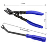 A precision plastic trim and rivet removal tool kit featuring black and blue plastic tools.