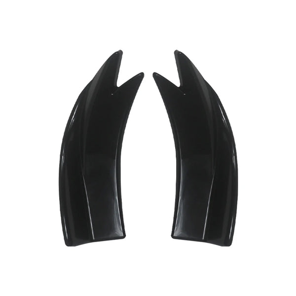 A pair of black universal car bumper splitters for exterior body modification.