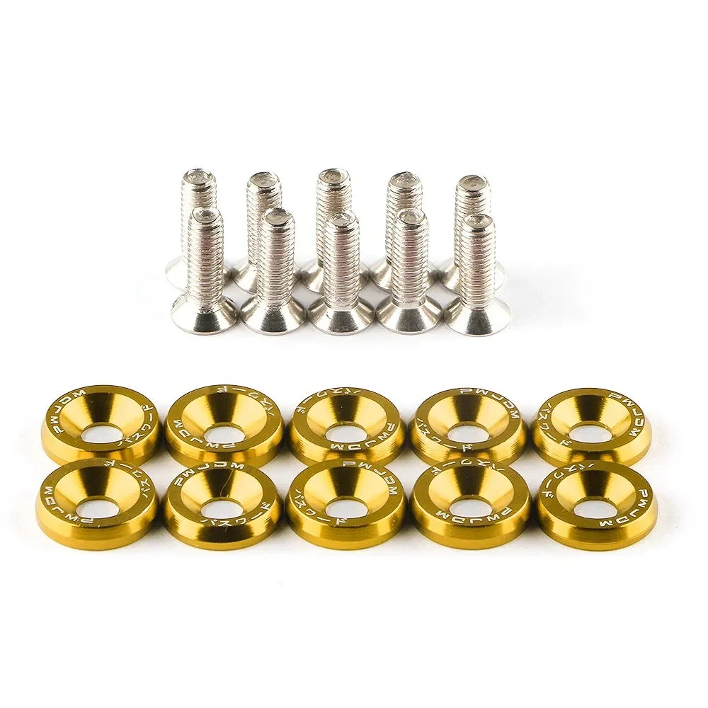 Set universeller Sechskantschrauben für das Auto, verschiedene Größen und Oberflächen.