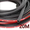 Roll of black and red car door soundproofing seals, coiled and laid out for sale.