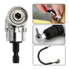 A set of 105-degree angle drill attachments including a magnetic bit holder and various drill bits.