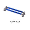 A pair of 10cm blue universal adjustable bumper lip splitter rods.