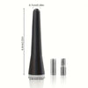 A black universal car radio antenna mount with a threaded base.