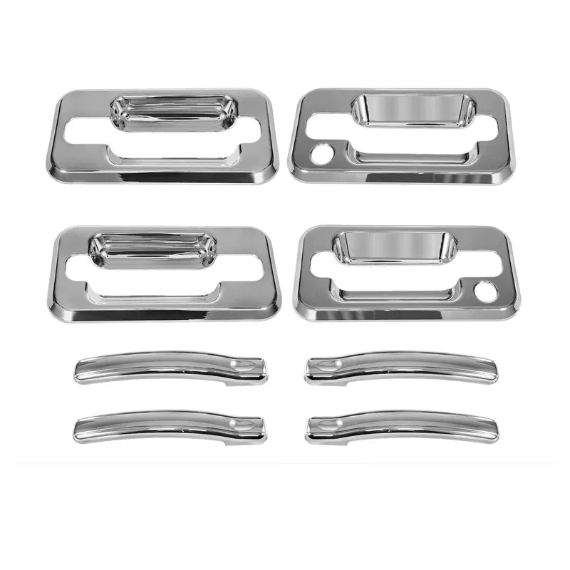 Set of chrome trim door handles for Hummer H2 vehicles