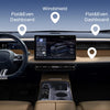 Interior view of a car showing a flat and even dashboard with a magnetic phone mount.