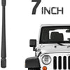 A 7 inch car radio aerial antenna kit installed on a white truck or SUV.