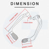 Diagram showing the dimensions of a motorcycle lever and handguard protector set.