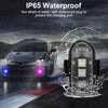 IP65 wasserdichte LED-Stroboskopleuchte wird auf einem Auto verwendet, wobei der Schutz des Ladeanschlusses hervorgehoben wir