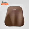 Brown ergonomic lumbar support pillow for car and travel