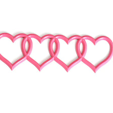 A set of pink heart-shaped car stickers for Audi