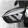 Black universal car rearview mirror rain and dust visors