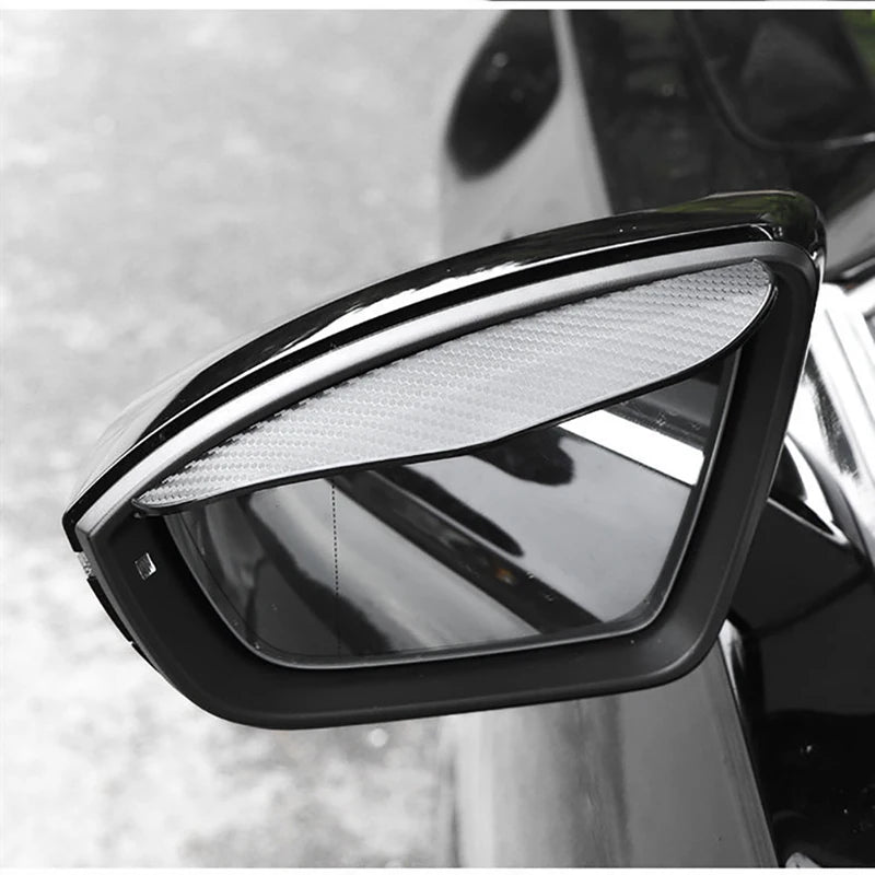 Black universal car rearview mirror rain and dust visors