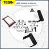 Divers éléments de garniture en plastique ABS noir pour la console centrale d'une Ford F-150.