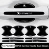 Stickers para manijas de puertas negras de coche Peugeot para protección