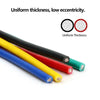 A collection of multi-stranded copper wires in various colors, demonstrating uniform thickness.